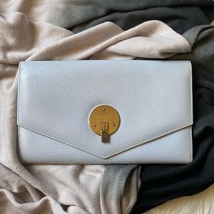 Authentic Pale Blue Smythson Travel Wallet